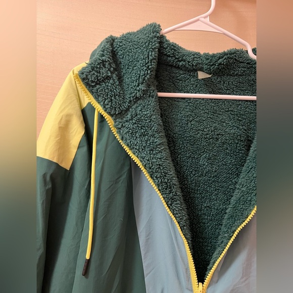 Alpine Design Forest Green and Yellow Outerwear Winter Jacket Fuzzy Warm - Picture 6 of 10